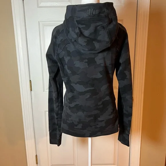 Lululemon Scuba Hoodie Light Cotton Fleece Heritage 365 Camo Deep Coal Multi 8 - Picture 9 of 12